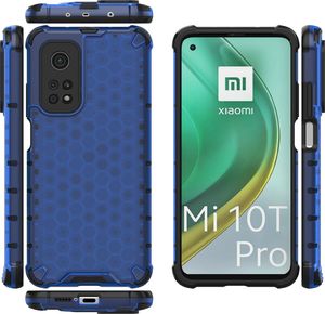 Hurtel Honeycomb etui pancerny pokrowiec z żelową ramką Xiaomi Mi 10 Pro / Xiaomi Mi 10 niebieski 12