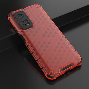 Hurtel Honeycomb etui pancerny pokrowiec z żelową ramką Xiaomi Mi 10 Pro / Xiaomi Mi 10 czerwony 14