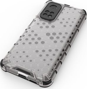 Hurtel Honeycomb etui pancerny pokrowiec z żelową ramką Xiaomi Mi 10 Pro / Xiaomi Mi 10 czerwony 4