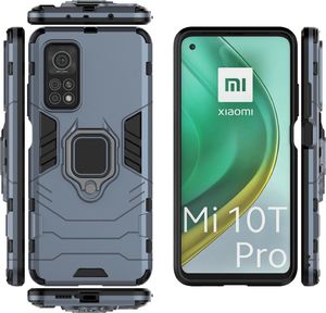 Hurtel Ring Armor pancerne hybrydowe etui pokrowiec + magnetyczny uchwyt Xiaomi Mi 10 Pro / Xiaomi Mi 10 niebieski 5