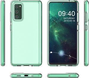 Hurtel Spring Case pokrowiec żelowe etui z kolorową ramką do Samsung Galaxy S20 FE 5G czarny 2