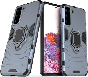 Hurtel Ring Armor pancerne hybrydowe etui pokrowiec + magnetyczny uchwyt Samsung Galaxy S21 5G niebieski 2
