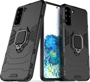 Hurtel Ring Armor pancerne hybrydowe etui pokrowiec + magnetyczny uchwyt Samsung Galaxy S21+ 5G (S21 Plus 5G) czarny 2