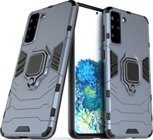 Hurtel Ring Armor pancerne hybrydowe etui pokrowiec + magnetyczny uchwyt Samsung Galaxy S21+ 5G (S21 Plus 5G) niebieski 2
