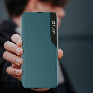 Hurtel Eco Leather View Case elegancki futerał etui z klapką i funkcją podstawki Xiaomi Mi 10 Pro / Xiaomi Mi 10 niebieski 10