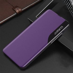 Hurtel Eco Leather View Case elegancki futerał etui z klapką i funkcją podstawki Xiaomi Poco X3 NFC fioletowy 12