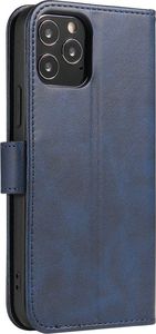 Hurtel Magnet Case elegancki futerał etui pokrowiec z klapką i funkcją podstawki iPhone 12 Pro / iPhone 12 niebieski 3