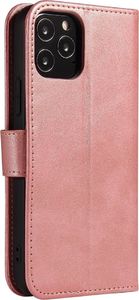 Hurtel Magnet Case elegancki futerał etui pokrowiec z klapką i funkcją podstawki iPhone 12 Pro Max różowy 3