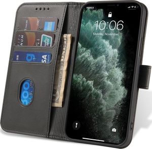 Hurtel Magnet Case elegancki futerał etui pokrowiec z klapką i funkcją podstawki iPhone 11 czarny 6