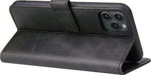 Hurtel Magnet Case elegancki futerał etui pokrowiec z klapką i funkcją podstawki iPhone 11 Pro czarny 2