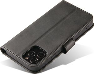 Hurtel Magnet Case elegancki futerał etui pokrowiec z klapką i funkcją podstawki iPhone 12 Pro / iPhone 12 czarny 5