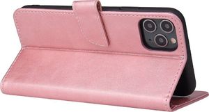 Hurtel Magnet Case elegancki futerał etui pokrowiec z klapką i funkcją podstawki iPhone 11 Pro Max różowy 2