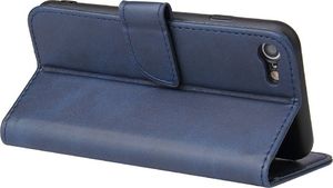 Hurtel Magnet Case elegancki futerał etui pokrowiec z klapką i funkcją podstawki iPhone SE 2020 / iPhone 8 / iPhone 7 niebieski 2