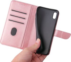 Hurtel Magnet Case elegancki futerał etui pokrowiec z klapką i funkcją podstawki iPhone XR różowy 2