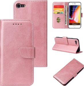 Hurtel Magnet Case elegancki futerał etui pokrowiec z klapką i funkcją podstawki iPhone SE 2020 / iPhone 8 / iPhone 7 różowy 6