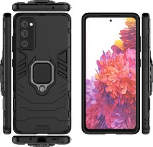 Hurtel Ring Armor pancerne hybrydowe etui pokrowiec + magnetyczny uchwyt Samsung Galaxy S20 FE 5G czarny 6