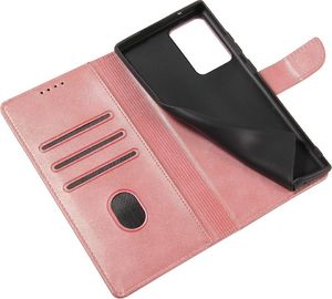 Hurtel Magnet Case elegancki futerał etui pokrowiec z klapką i funkcją podstawki Samsung Galaxy Note 20 Ultra różowy 7