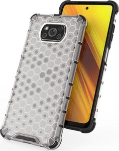 Hurtel Honeycomb etui pancerny pokrowiec z żelową ramką Xiaomi Poco X3 NFC niebieski 5