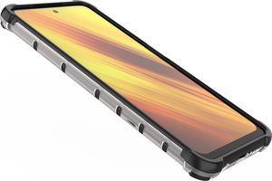 Hurtel Honeycomb etui pancerny pokrowiec z żelową ramką Xiaomi Poco X3 NFC niebieski 9