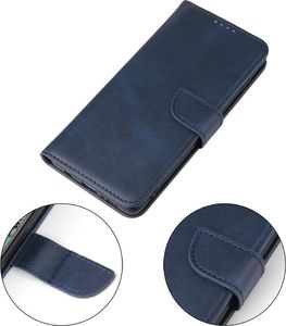 Hurtel Magnet Case elegancki futerał etui pokrowiec z klapką i funkcją podstawki Samsung Galaxy S10+ (S10 Plus) niebieski 6