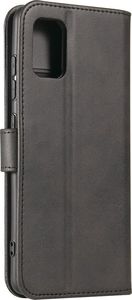 Hurtel Magnet Case elegancki futerał etui pokrowiec z klapką i funkcją podstawki Samsung Galaxy A51 czarny 3