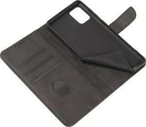 Hurtel Magnet Case elegancki futerał etui pokrowiec z klapką i funkcją podstawki Samsung Galaxy A51 czarny 6