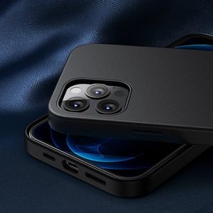 Baseus Baseus Magnetic Leather Case etui ze skóry ekologicznej z magnetycznym uchwytem iPhone 12 Pro / iPhone 12 niebieski (kompatybilny z MagSafe) 19