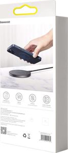 Baseus Baseus Magnetic Leather Case etui ze skóry ekologicznej z magnetycznym uchwytem iPhone 12 Pro / iPhone 12 niebieski (kompatybilny z MagSafe) 6