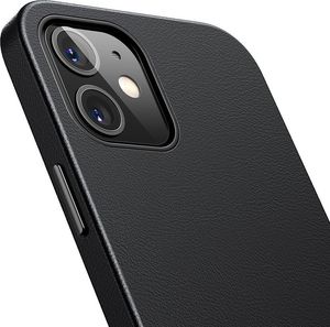 Baseus Baseus Magnetic Leather Case etui ze skóry ekologicznej z magnetycznym uchwytem iPhone 12 mini czarny (kompatybilny z MagSafe) 7