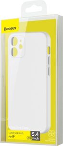 Baseus Baseus Liquid Silica Gel Case Elastyczne żelowe etui iPhone 12 mini Biały (WIAPIPH54N-YT02) 5