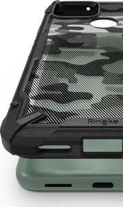 Ringke Ringke Fusion X Design etui pancerny pokrowiec z ramką Google Pixel 5 czarny Camo Black (FXGG0016) 2