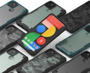 Ringke Ringke Fusion X Design etui pancerny pokrowiec z ramką Google Pixel 5 czarny Camo Black (FXGG0016) 6