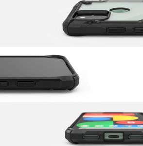 Ringke Ringke Fusion X Design etui pancerny pokrowiec z ramką Google Pixel 5 czarny Camo Black (FXGG0016) 9