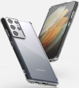 Ringke Ringke Fusion Matte etui pokrowiec z żelową ramką Samsung Galaxy S21 Ultra 5G przezroczysty (FMSG0010) 3