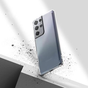 Ringke Ringke Fusion Matte etui pokrowiec z żelową ramką Samsung Galaxy S21 Ultra 5G przezroczysty (FMSG0010) 4