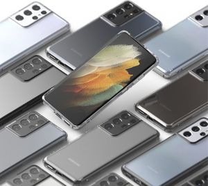 Ringke Ringke Fusion Matte etui pokrowiec z żelową ramką Samsung Galaxy S21 Ultra 5G przezroczysty (FMSG0010) 6