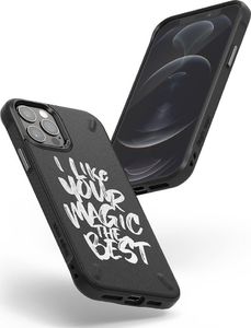 Ringke Ringke Onyx Design wytrzymałe etui pokrowiec iPhone 12 Pro / iPhone 12 czarny (Graffiti) (OXAP0039) 9