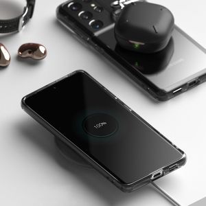 Ringke Ringke Fusion etui pokrowiec z żelową ramką Samsung Galaxy S21 Ultra 5G szary (FSSG0095) 5