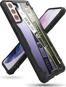 Ringke Ringke Fusion X Design etui pancerny pokrowiec z ramką Samsung Galaxy S21+ 5G (S21 Plus 5G) czarny (Ticket band) (XDSG0052) 1