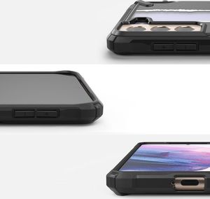 Ringke Ringke Fusion X Design etui pancerny pokrowiec z ramką Samsung Galaxy S21+ 5G (S21 Plus 5G) czarny (Ticket band) (XDSG0052) 2