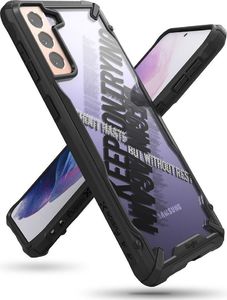 Ringke Ringke Fusion X Design etui pancerny pokrowiec z ramką Samsung Galaxy S21+ 5G (S21 Plus 5G) czarny (Cross) (XDSG0053) 1