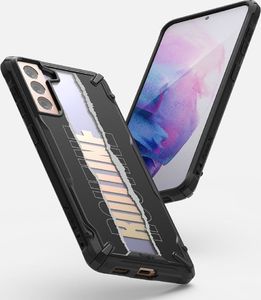 Ringke Ringke Fusion X Design etui pancerny pokrowiec z ramką Samsung Galaxy S21+ 5G (S21 Plus 5G) czarny (Routine) (XDSG0054) 4