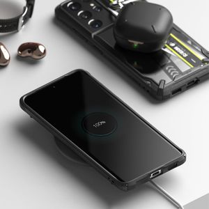 Ringke Ringke Fusion X Design etui pancerny pokrowiec z ramką Samsung Galaxy S21 Ultra 5G czarny (Ticket band) (XDSG0055) 2