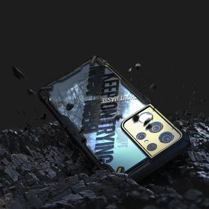 Ringke Ringke Fusion X Design etui pancerny pokrowiec z ramką Samsung Galaxy S21 Ultra 5G czarny (Cross) (XDSG0056) 4