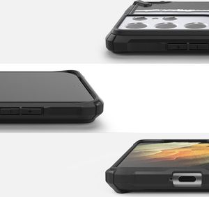 Ringke Ringke Fusion X Design etui pancerny pokrowiec z ramką Samsung Galaxy S21 Ultra 5G czarny (Routine) (XDSG0057) 2