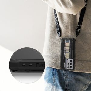 Ringke Ringke Fusion X Design etui pancerny pokrowiec z ramką Samsung Galaxy S21 Ultra 5G czarny (Routine) (XDSG0057) 7