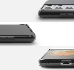 Ringke Ringke Air ultracienkie żelowe etui pokrowiec Samsung Galaxy S21 Ultra 5G czarny (ARSG0042) 3