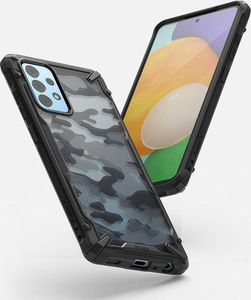 Ringke Ringke Fusion X Design etui pancerny pokrowiec z ramką Samsung Galaxy A52 5G czarny Camo Black (XDSG0047) 3