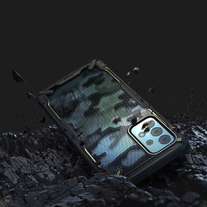 Ringke Ringke Fusion X Design etui pancerny pokrowiec z ramką Samsung Galaxy A52 5G czarny Camo Black (XDSG0047) 5