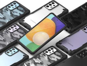 Ringke Ringke Fusion X Design etui pancerny pokrowiec z ramką Samsung Galaxy A52 5G czarny Camo Black (XDSG0047) 6